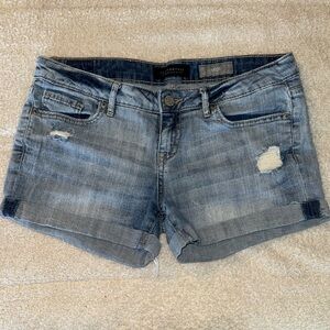 Aeropostale Blue Jean Shorts Distressed